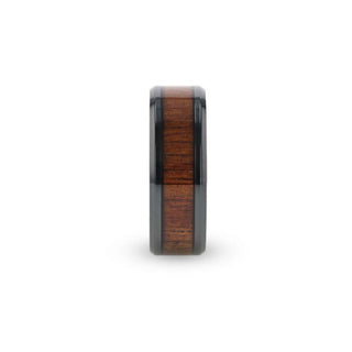 LEIFI Black Titanium with Koa Wood Inlay and Bevels - 8mm