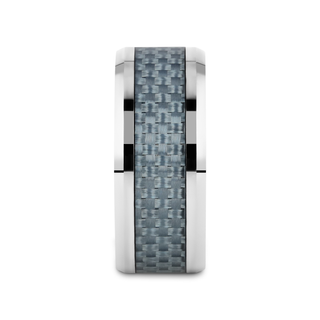 AUGUSTUS Blue Carbon Fiber Inlay Tungsten Carbide Band - 4mm - 10mm