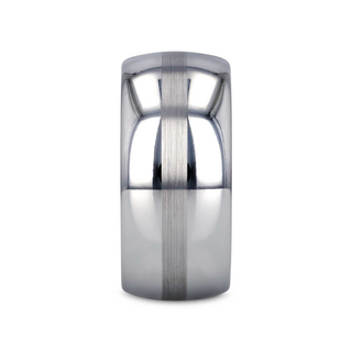 BELLATOR Domed with Brushed Stripe Tungsten Wedding Ring - 4mm - 12mm