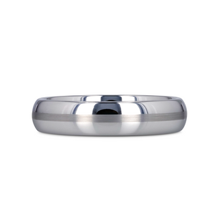 BELLATOR Domed with Brushed Stripe Tungsten Wedding Ring - 4mm - 12mm