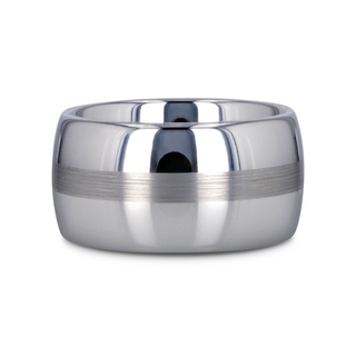 BELLATOR Domed with Brushed Stripe Tungsten Wedding Ring - 4mm - 12mm
