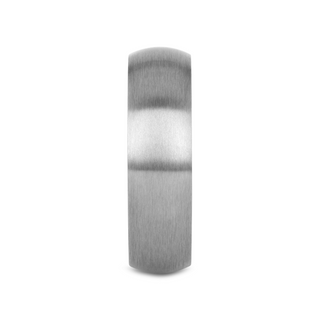 ERIS Men’s Titanium Brushed Finish Domed Wedding Band - 6mm & 8mm