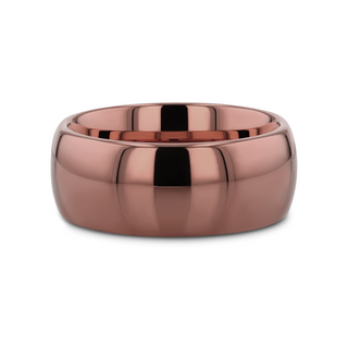 COFFEE Traditional Domed Espresso Tungsten Carbide Wedding Ring - 8mm
