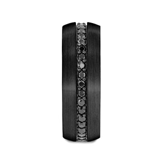 VALIANT Black Tungsten Ring with Black Sapphires - 8mm