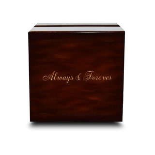 Custom Engraved Light up Engraved Chocolate Dark Wood Personalized Wooden Wedding Ring Box