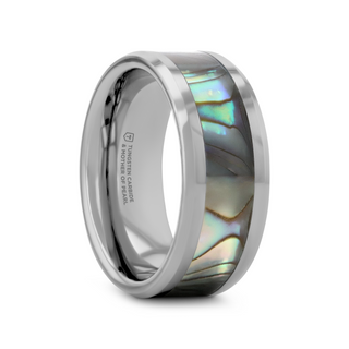 MAUI Tungsten Wedding Band with Mother of Pearl Inlay - 4mm - 10mm
