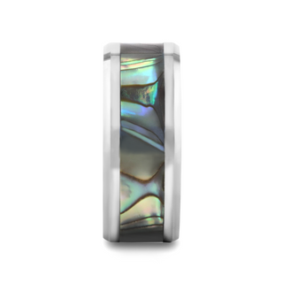 MAUI Tungsten Wedding Band with Mother of Pearl Inlay - 4mm - 10mm