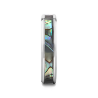 MAUI Tungsten Wedding Band with Mother of Pearl Inlay - 4mm - 10mm