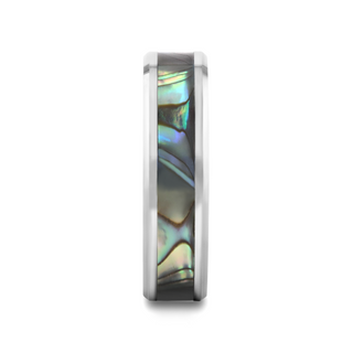 MAUI Tungsten Wedding Band with Mother of Pearl Inlay - 4mm - 10mm