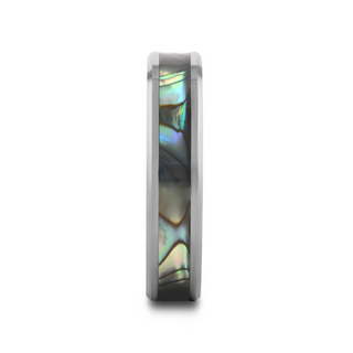 MAUI Tungsten Wedding Band with Mother of Pearl Inlay - 4mm - 10mm