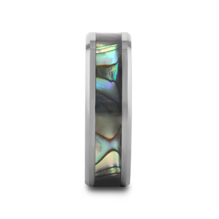 MAUI Tungsten Wedding Band with Mother of Pearl Inlay - 4mm - 10mm