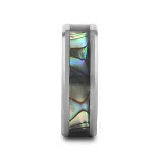 MAUI Tungsten Wedding Band with Mother of Pearl Inlay - 4mm - 10mm
