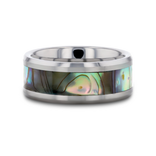 MAUI Tungsten Wedding Band with Mother of Pearl Inlay - 4mm - 10mm