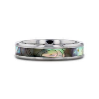 MAUI Tungsten Wedding Band with Mother of Pearl Inlay - 4mm - 10mm