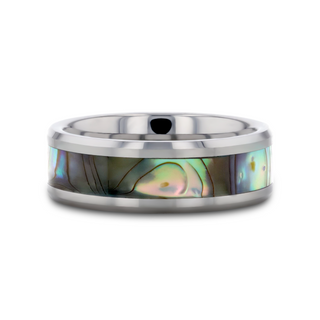 MAUI Tungsten Wedding Band with Mother of Pearl Inlay - 4mm - 10mm