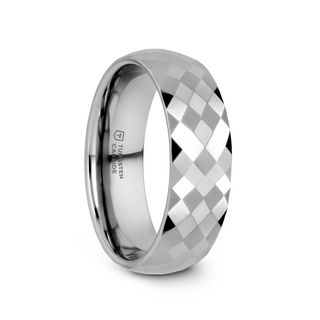 MILLENNIUM Tungsten Wedding Band with 288 Diamond Facets - 10mm