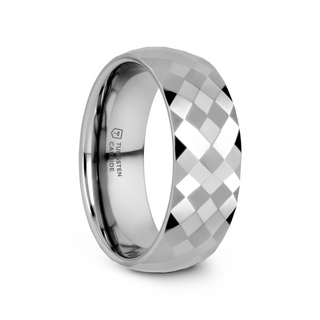 MILLENNIUM Tungsten Wedding Band with 288 Diamond Facets - 10mm