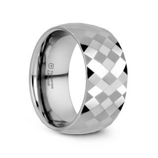 MILLENNIUM Tungsten Wedding Band with 288 Diamond Facets - 10mm