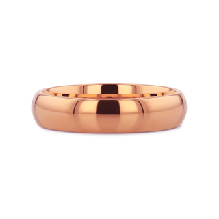 SOL Traditional Domed Rose Gold Plated Tungsten Carbide Wedding Ring - 4mm - 8mm