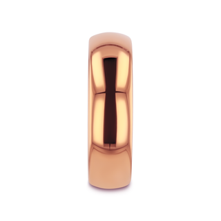 SOL Traditional Domed Rose Gold Plated Tungsten Carbide Wedding Ring - 4mm - 8mm