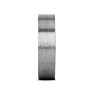 SOLAR Flat Profile Brushed Finish Men’s Titanium Wedding Band - 6mm & 8mm