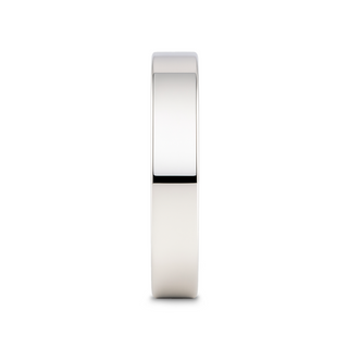 STOCKTON Flat Style White Tungsten Ring - 2mm - 12mm