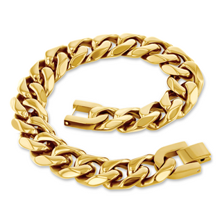 Gold Stainless Steel 14mm Chain - 9 Inch