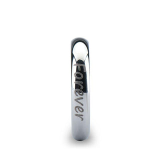 Handwritten Engraved Domed Tungsten Ring Polished - 4mm - 12mm