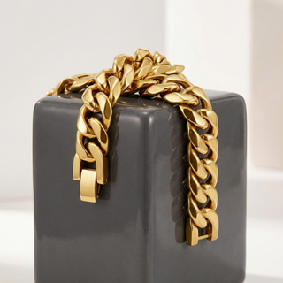 Gold Stainless Steel 14mm Chain - 9 Inch