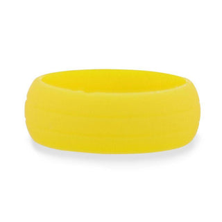 DOROTHY Dual Groove Silicone Ring for Men and Women Yellow Comfort Fit Hypoallergenic Thorsten - 8mm
