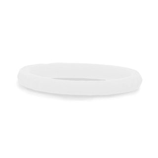 HOWLITE Stackable Faceted Silicone Ring for Women White Comfort Fit Hypoallergenic Thorsten - 2mm