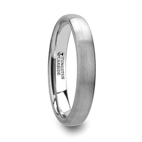 VIRGINIA Domed Brush Finished Women's White Tungsten Ring - 4mm